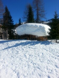 Hut roof winter photo