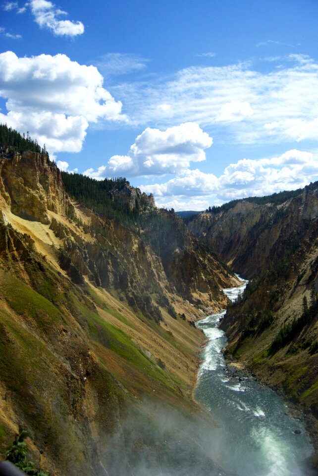Mountain cliff grand canyon of yellowstone