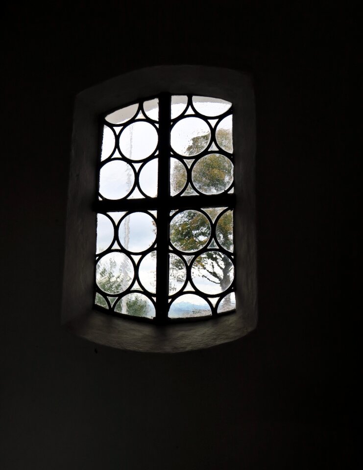 Church window hohenpeißenberg dark