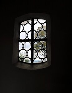 Church window hohenpeißenberg dark