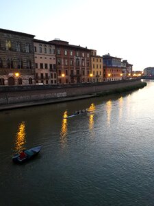 Evening river boats