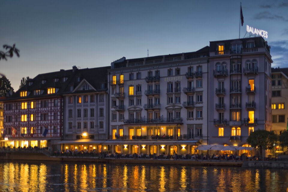 Switzerland river evening
