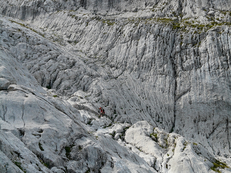 Mountaineer stone gutter wilderkaiser