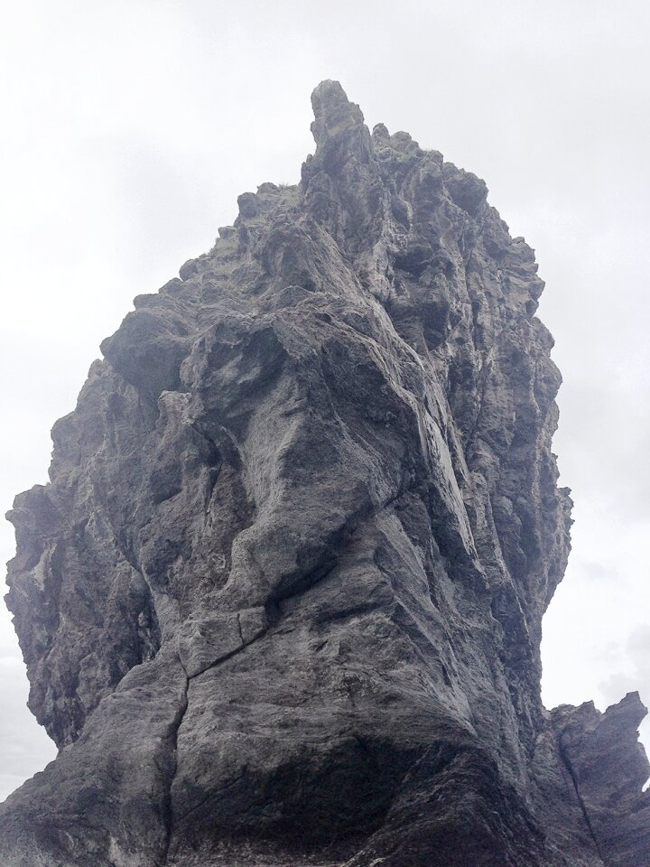 Easter island rock sea