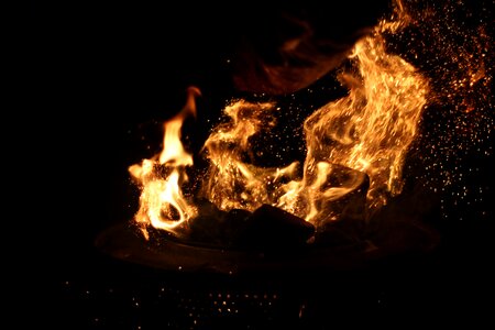 Flame outdoor wood
