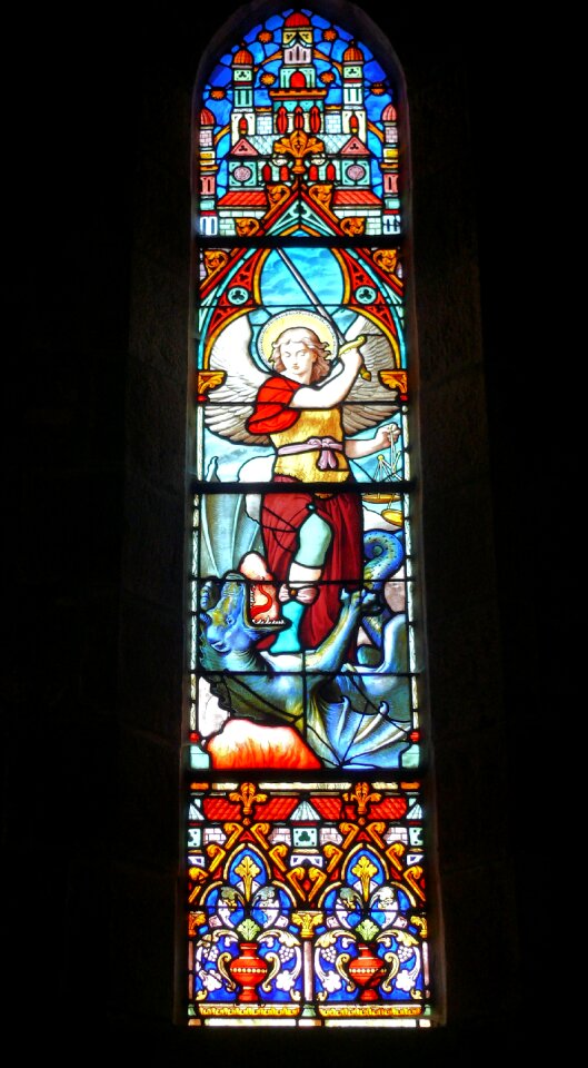 Stained glass window church Free photos
