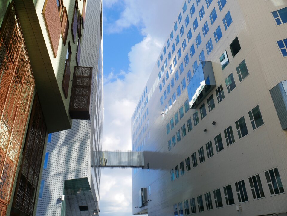 City glass reflection