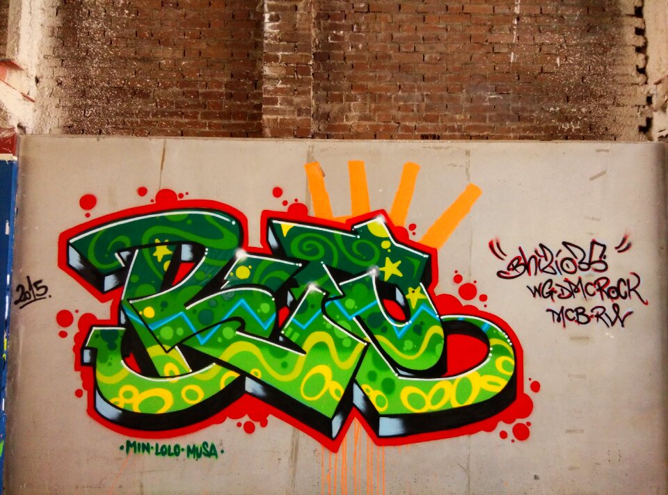 Art graffiti mural