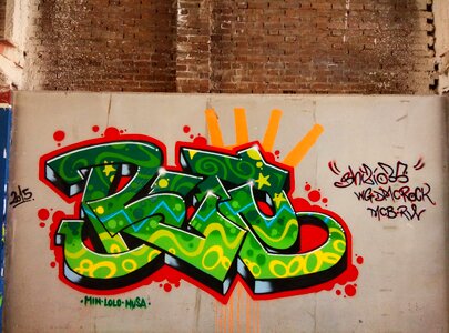 Art graffiti mural