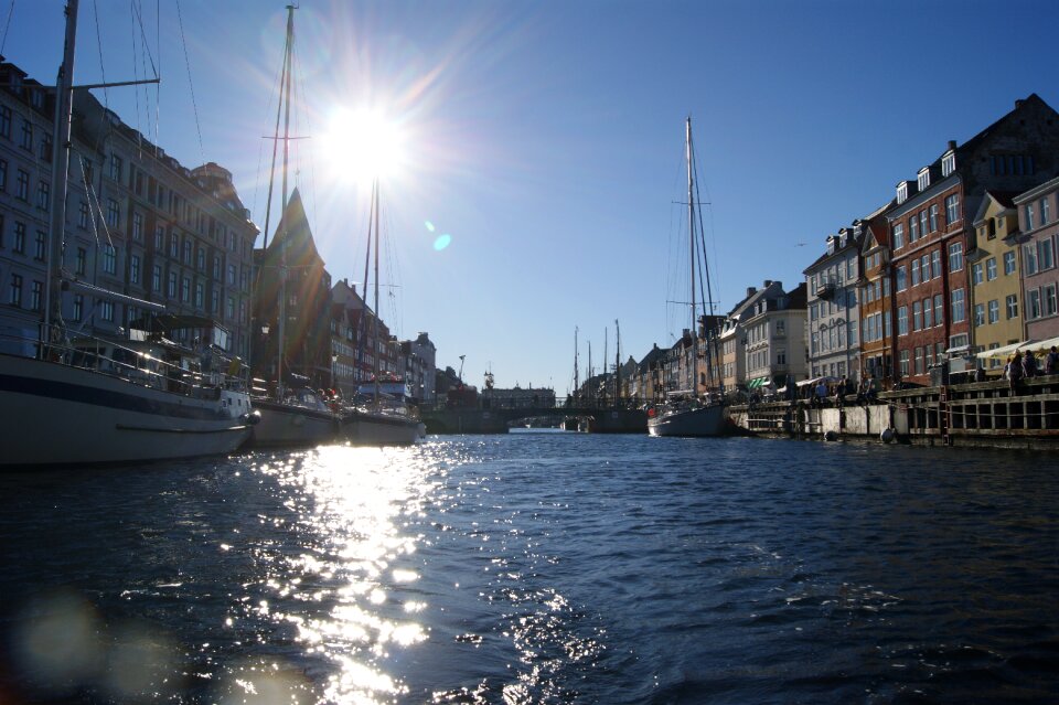 Copenhagen river the sun