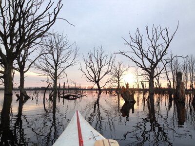 Landscape paddler canoeist