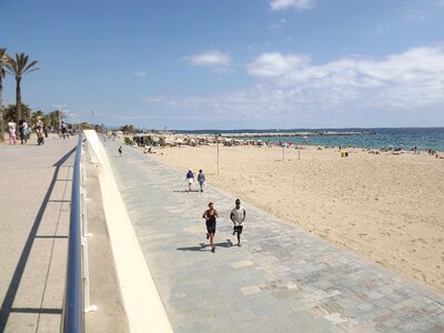 Barcelona olympic village beach