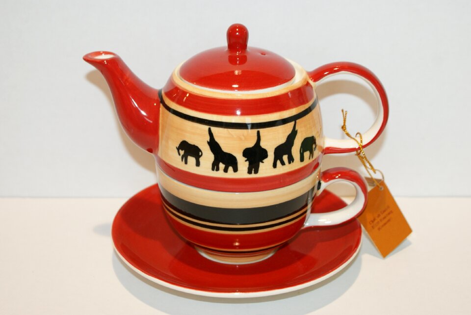 Tea set animal-print elephant