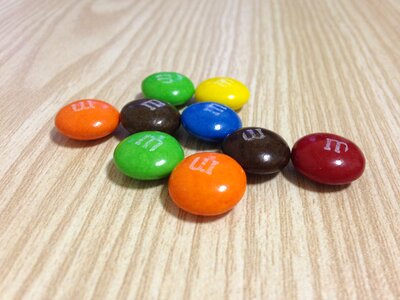 Color chocolate m m's candy
