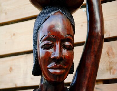 Woman black skin museum