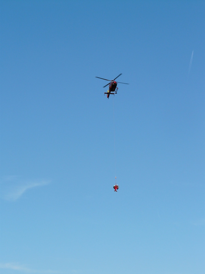 Emergency rescue helicopter air rescue
