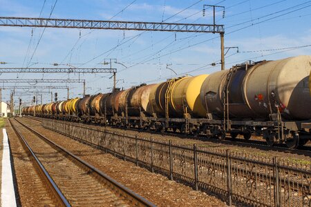 Railway cars tanks photo