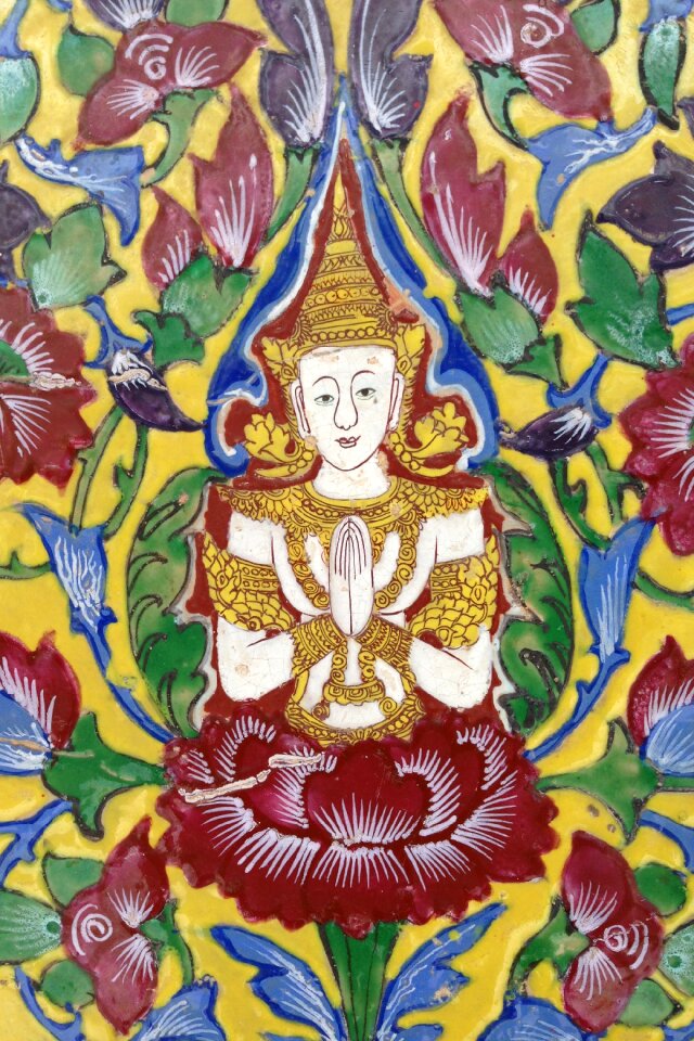 Drawing budha asia