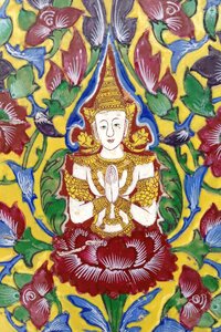 Drawing budha asia