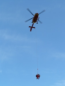 Ambulance helicopter flying aviation