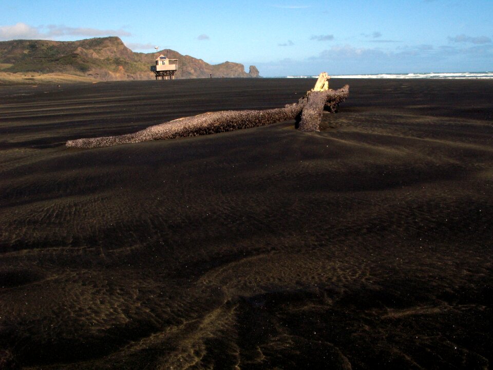 Coast sand black sand