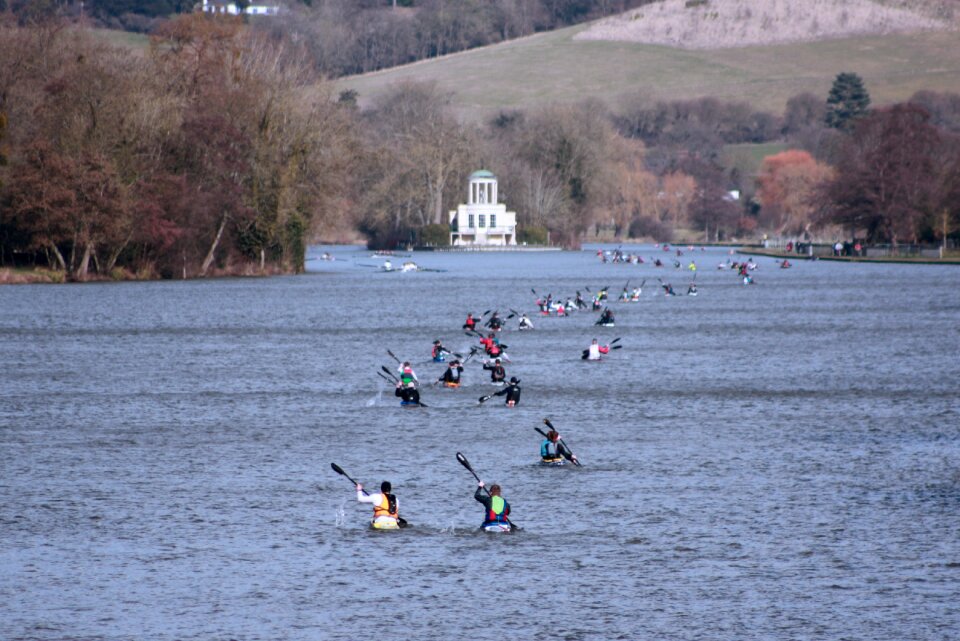 Kayaking paddle team