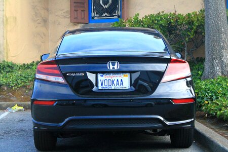 License plate honda civic
