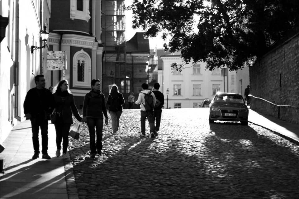 Street city ​​center buildings
