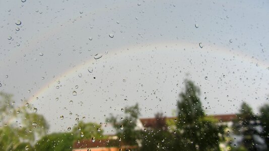 Rain drip window photo