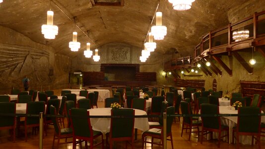 Poland salt mine subterranean restaurant
