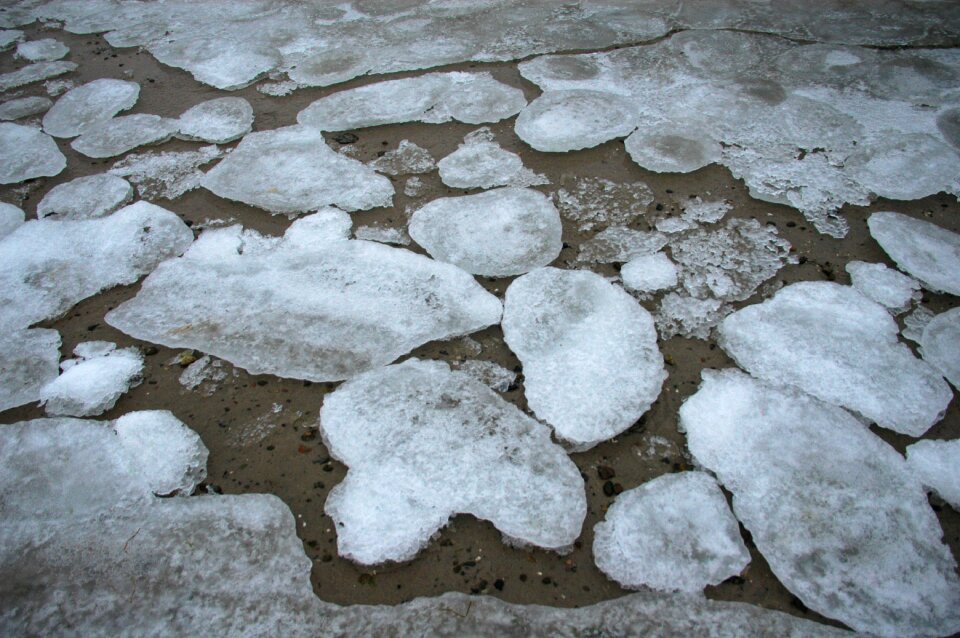 Baltic sea beach winter