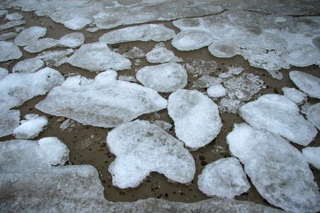 Baltic sea beach winter photo