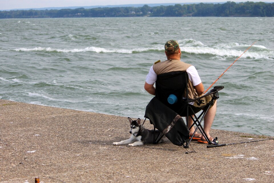 Fishing water background pet