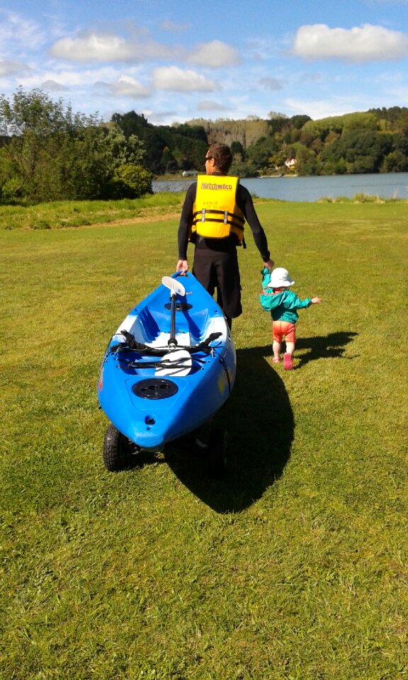 Father fun kayaking