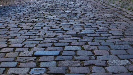 Cobblestones away road