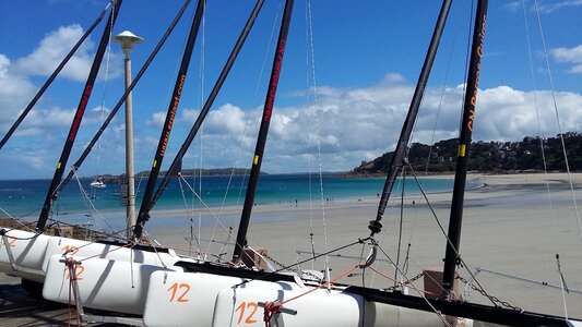 Sea boats summer photo