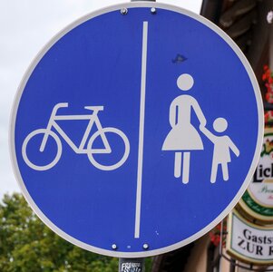 Verkehrszeichen fahrradweg note traffic