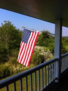 Patriotic front porch independence photo