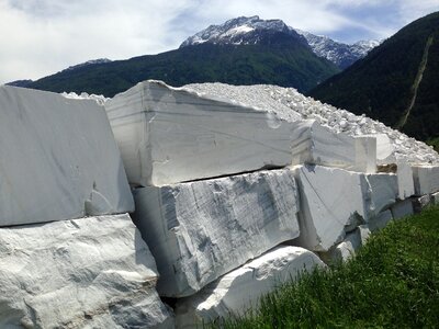 Stones white mountains
