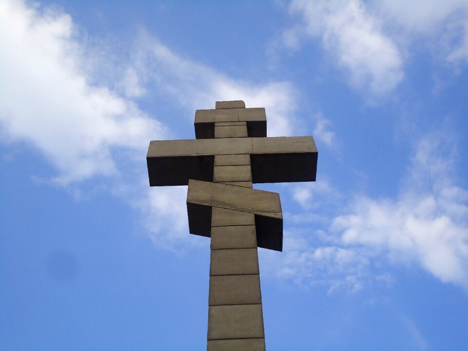 Cross statue stone