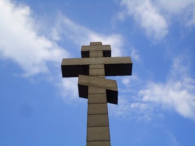 Cross statue stone