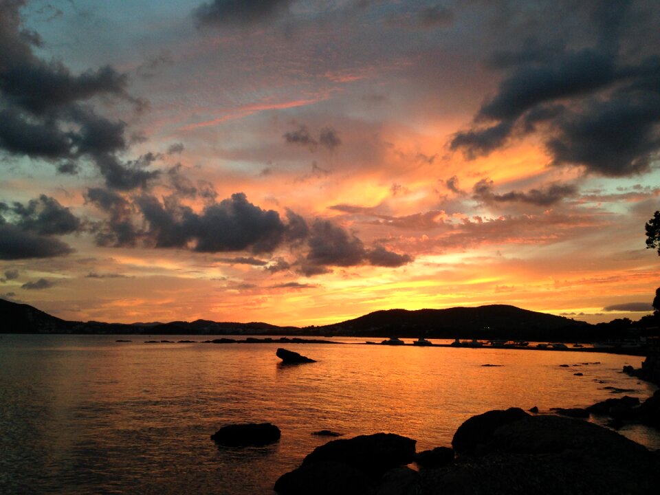 Air landscape orange sky