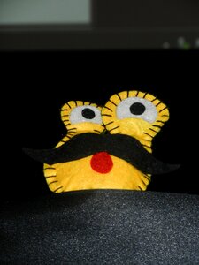 Eyes mustache curiosity