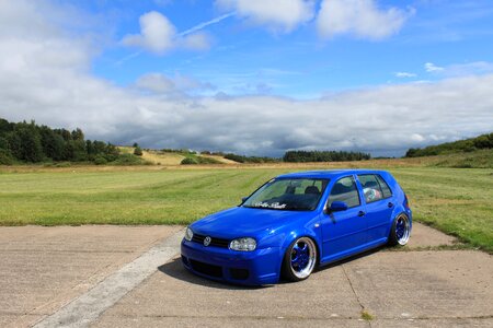 Blue parking blue golf