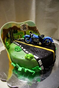 Motorcycle cake birthday cake photo