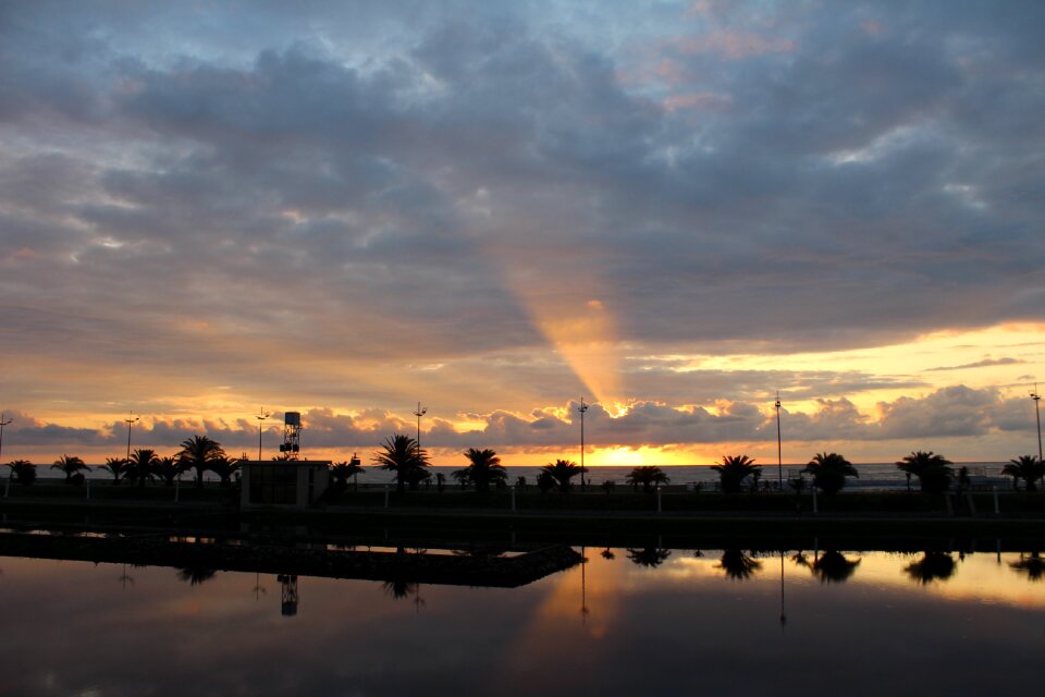Sunset sea ​​shore nature