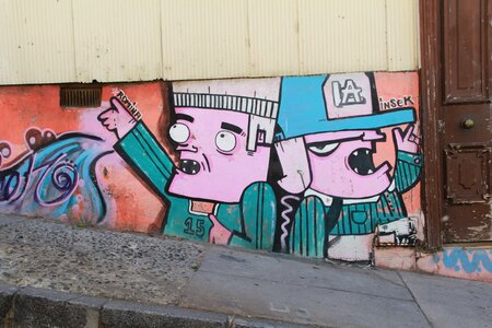 Urban art painted wall