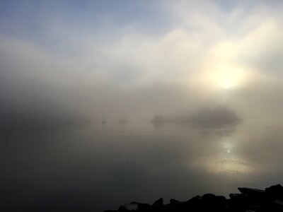 Abstraction foggy ocean photo