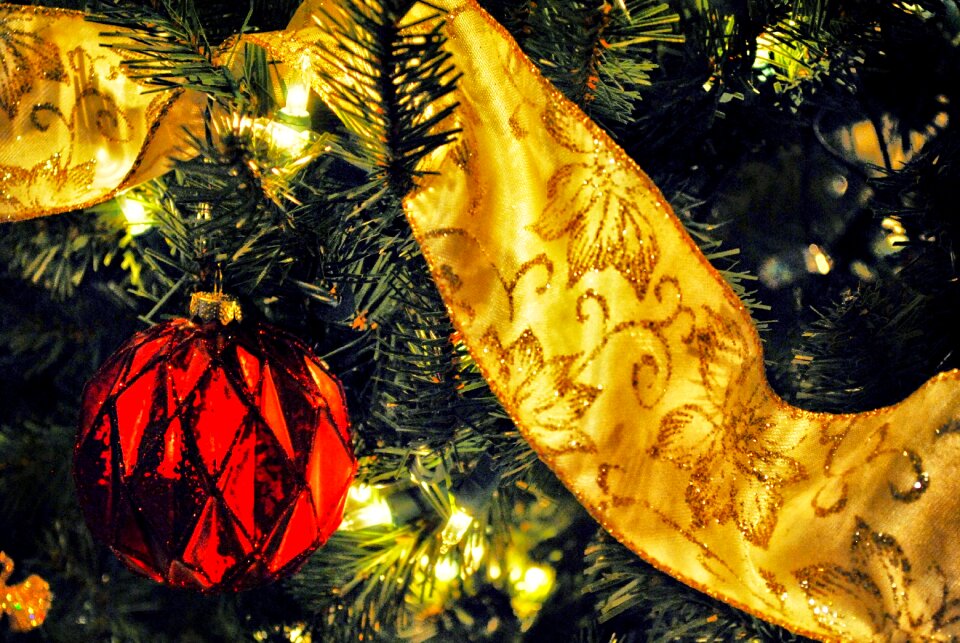 Ornament red ribbon