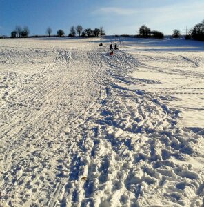 Children winter snow